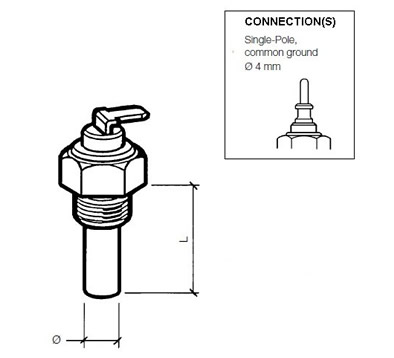 VDO Coolant temperature sender 120C